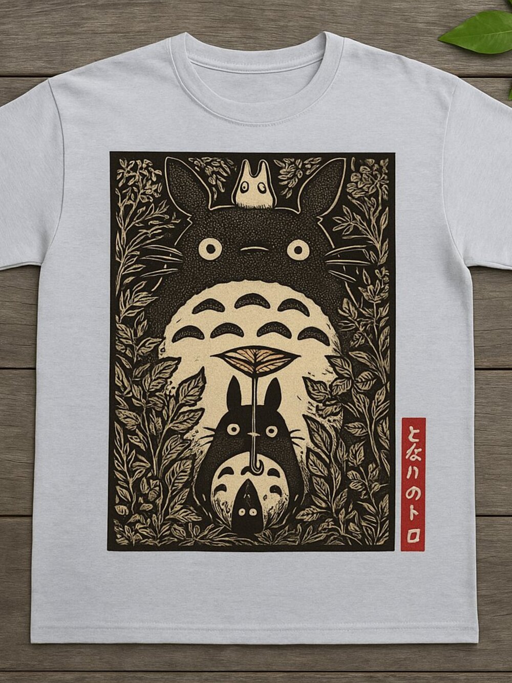 Vintage Forest Spirit Graphic T-Shirt, Cute Japanese Anime Inspired Nature Tee